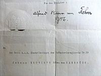 Unterschrift und Empfänger